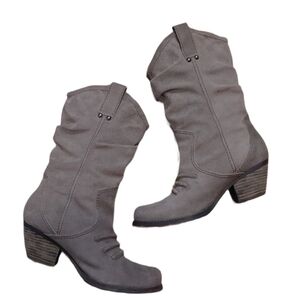 Vintage BCBGeneration Women's Gray Cowboy Boots Size 7.5 Western Heeled Boots